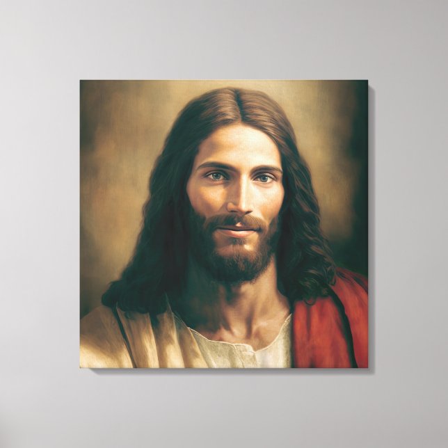 Jesus Christ Portrait auf der Leinwand 24x24 (Vorderseite)