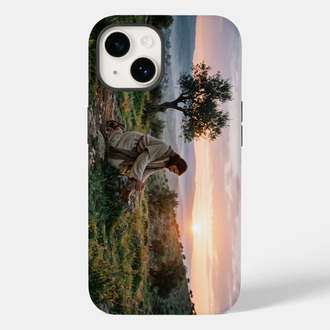 Jesus Christ Praying Christian iPhone Case (Rückseite)