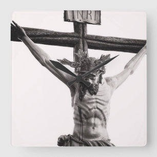 JESUS CHRIST  QUADRATISCHE WANDUHR
