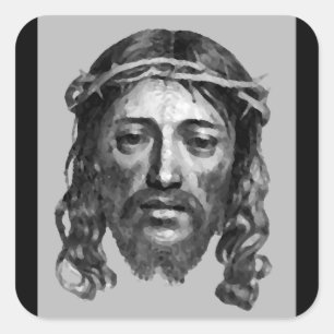 JESUS CHRIST QUADRATISCHER AUFKLEBER