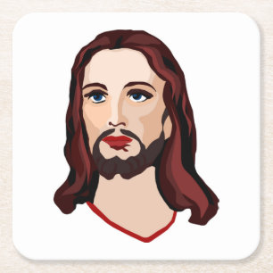 JESUS CHRIST RECHTECKIGER PAPPUNTERSETZER