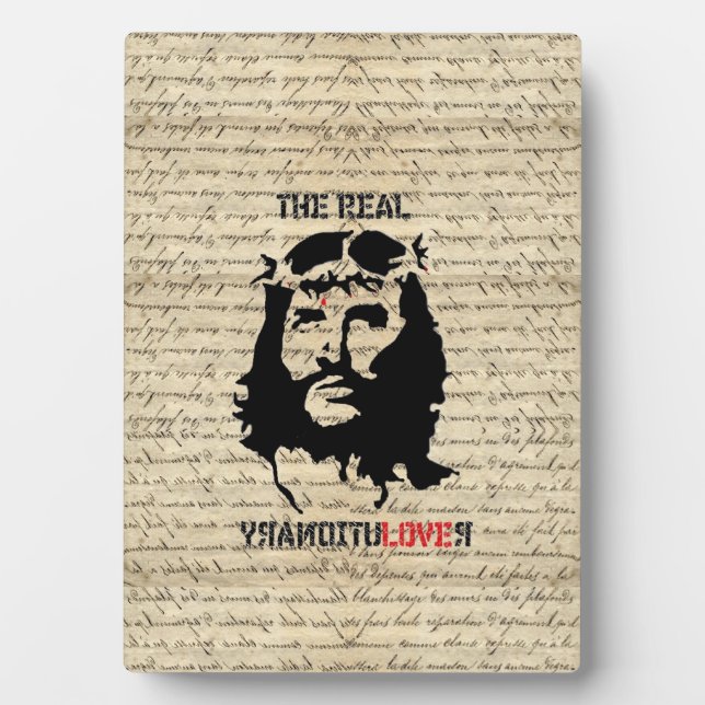 Jesus Christ Revolutionär Fotoplatte (Vorderseite)