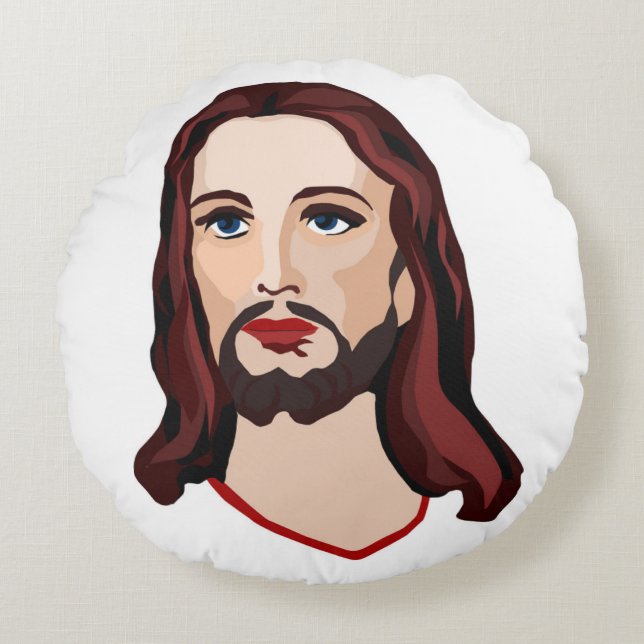 JESUS CHRIST RUNDES KISSEN (Vorderseite)