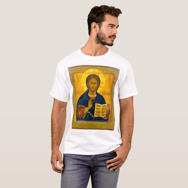 Jesus Christ Russisches Symbol T-Shirt (Vorne ganz)