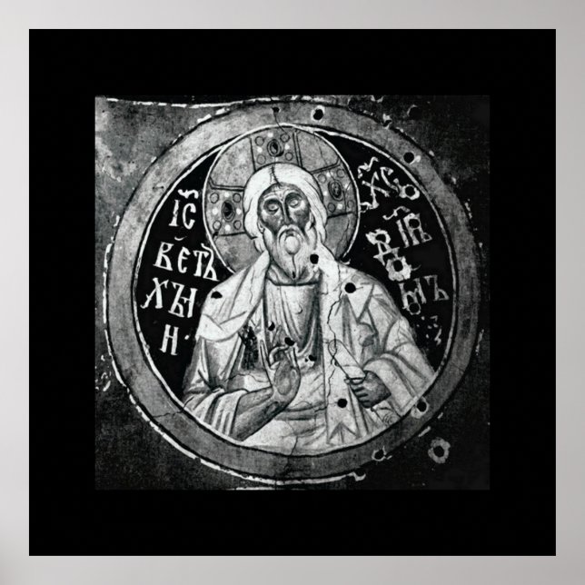 Jesus Christ - Schwarz-Weiß-Zeitschrift Poster (Vorne)