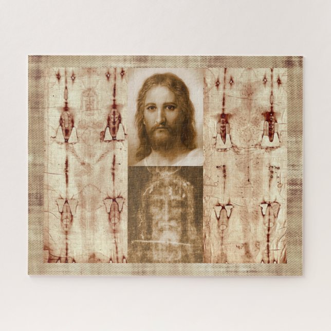Jesus Christ Shroud von Turin Heiliges Gefechtsgra Puzzle (Horizontal)
