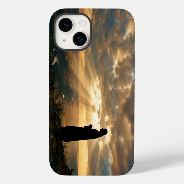 Jesus Christ Silhouette Holy Light Sunset Case (Rückseite)