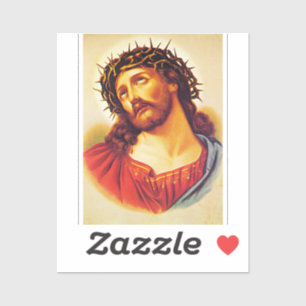 Jesus Christ Thorn Crown Vintag Art Malerei Aufkleber