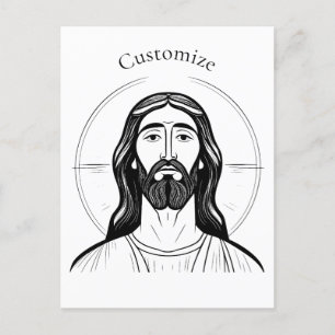 Jesus Christ Thunder_Cove Postkarte
