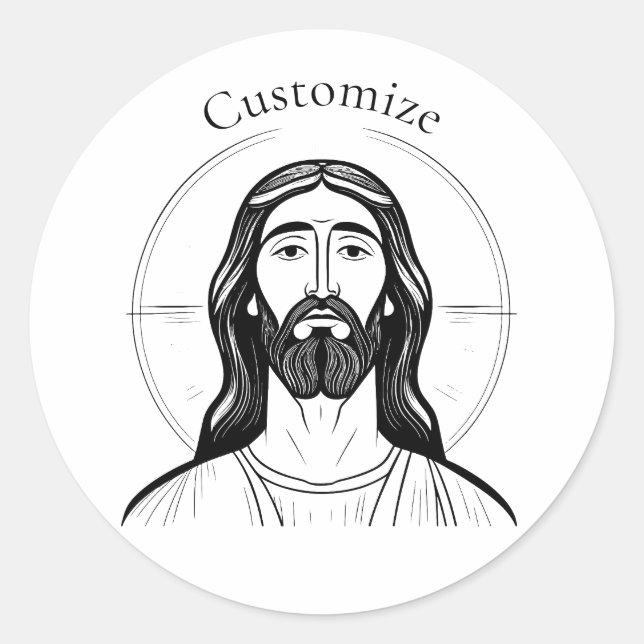 Jesus Christ Thunder_Cove Runder Aufkleber (Vorderseite)