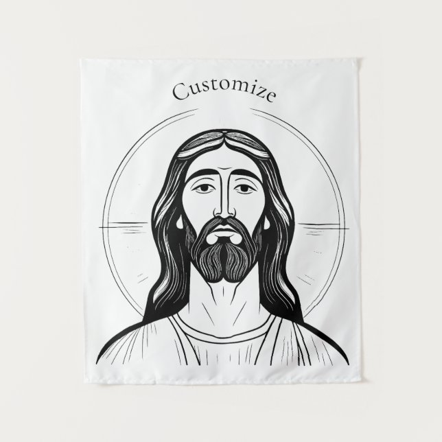 Jesus Christ Thunder_Cove Wandteppich (Vorderseite)