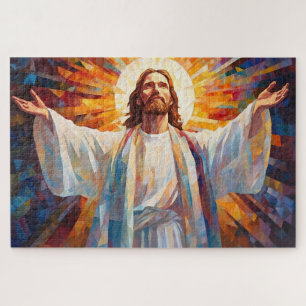 Jesus Christ verkleidete Glas Art Puzzle