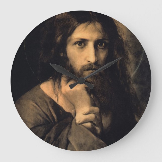 Jesus Christ von Georg Cornicelius Große Wanduhr (Vorderseite)