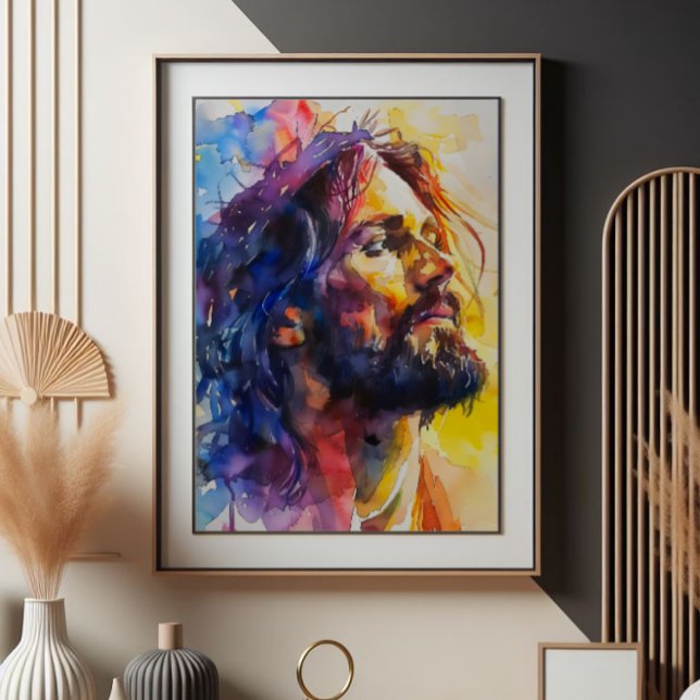 Jesus Christ Watercolor Fotodruck (Von Creator hochgeladen)