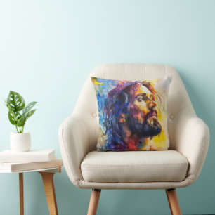 Jesus Christ Watercolor Kissen