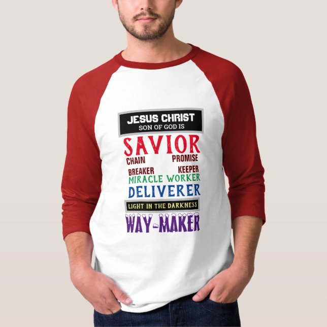 JESUS CHRIST WAY MAKER CHRISTLICH T-Shirt (Vorderseite)