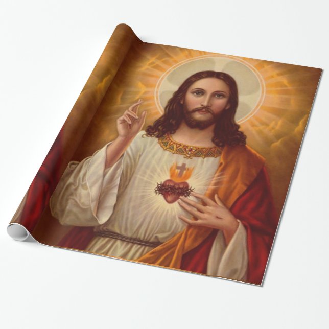 Jesus Christ Wrapping Paper Geschenkpapier (Ungerollt)