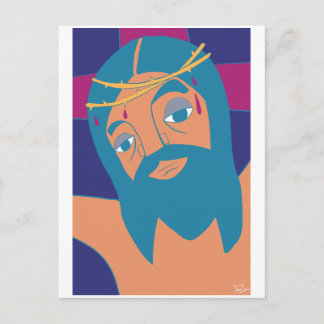 Jesus Christ Yeshua Crucifixation Illustration Postkarte