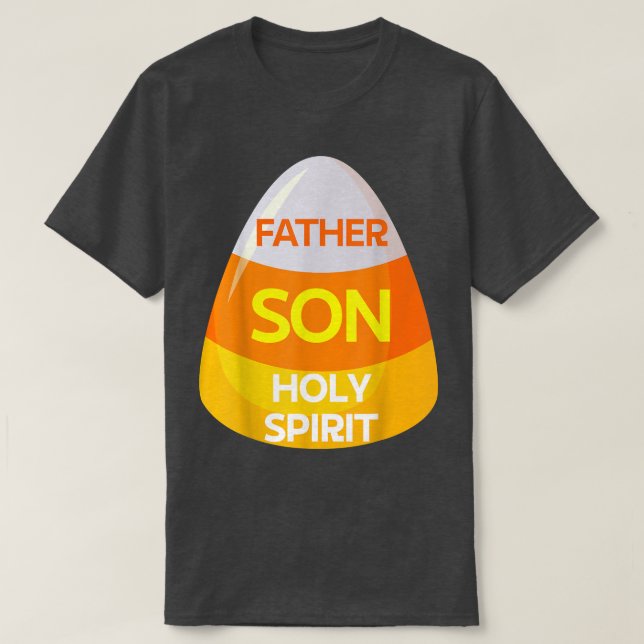 Jesus Christian Candy Corn Halloween  T-Shirt (Design vorne)
