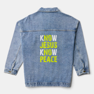 Jesus Christlich Bible Verse Scripting Know Jesus  Jeansjacke