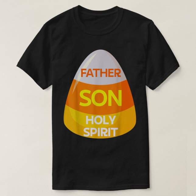 Jesus Christlich Candy Corn Halloween T-Shirt (Design vorne)