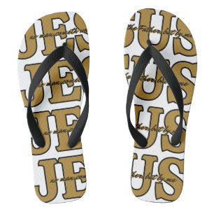 Jesus Christlich Faith John 14:6 KJV Bible Verse Flip Flops