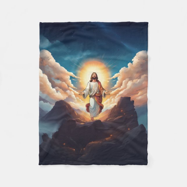 Jesus / Christlich Fleecedecke (Vorderseite)