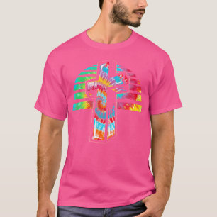 Jesus Christliche Cross Gefärbte Krawatte Rainbow  T-Shirt
