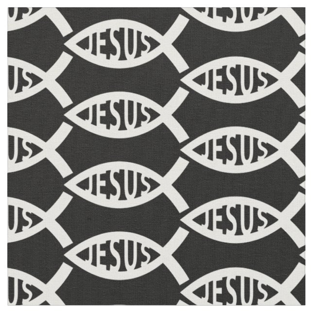 Jesus Christliche Fischmuster Stoff (Nahaufnahme)