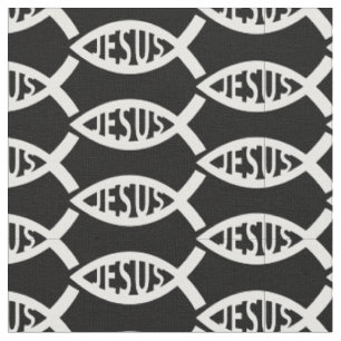 Jesus Christliche Fischmuster Stoff