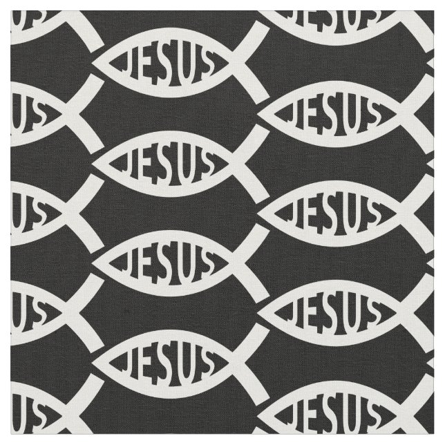 Jesus Christliche Fischmuster Stoff (Nahaufnahme)