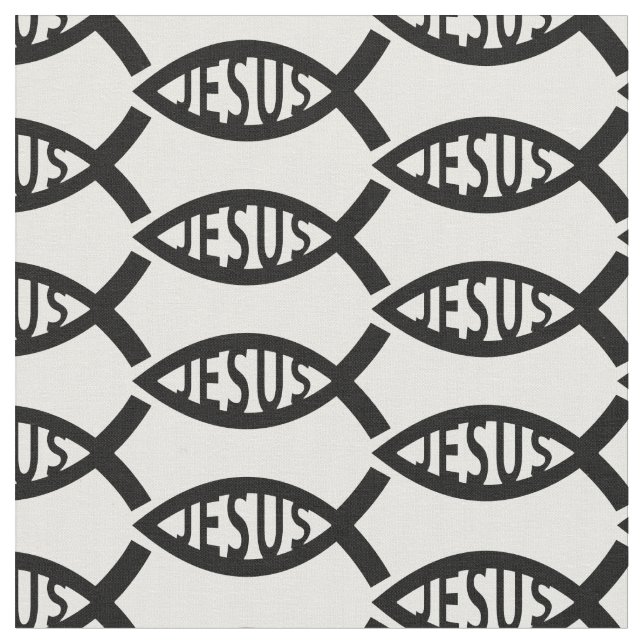 Jesus Christliche Fischmuster Stoff (Nahaufnahme)