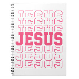 Jesus Christliche Osterfrühlingsfarben Notizblock