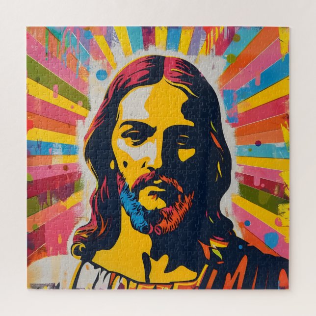 Jesus Christliche Pop Art Puzzle (Vertikal)