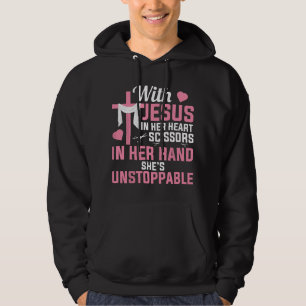 Jesus Christlicher Hairstylist Friseur Barbier Sal Hoodie