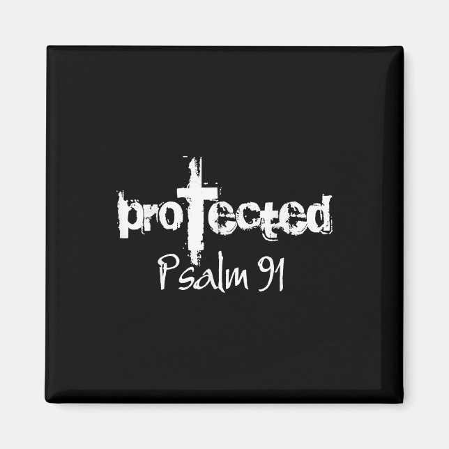 Jesus Christliches Design - gottgeschützter Psalm  Magnet (Vorne)