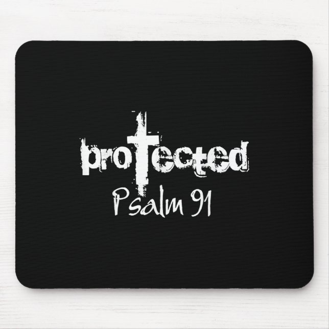 Jesus Christliches Design - gottgeschützter Psalm  Mousepad (Vorne)