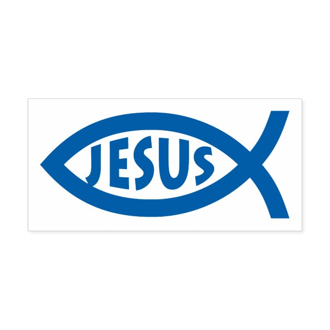 Jesus | Christliches Fischsymbol Permastempel (Design)