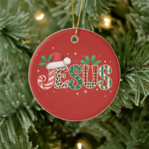 Jesus Christliches religiöses Sprichwort Glaubensl Keramik Ornament