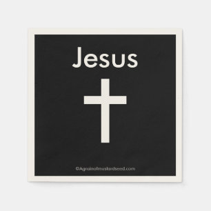 Jesus Christliches Symbol Cross Serviette