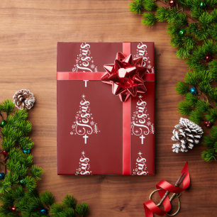Jesus Christliches Weihnachten Bibelvers Glaube Geschenkpapier