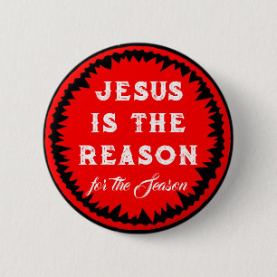 Jesus Christmas Button