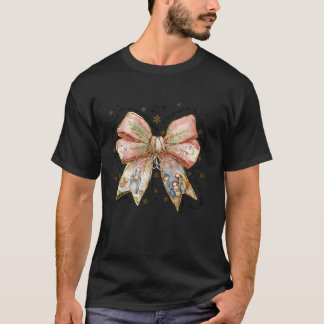 Jesus Christmas Coquette Bow Christliche Weihnacht T-Shirt
