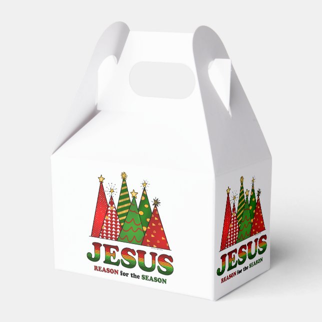 Jesus Christmas Trees Geschenkschachtel (Vorderseite)