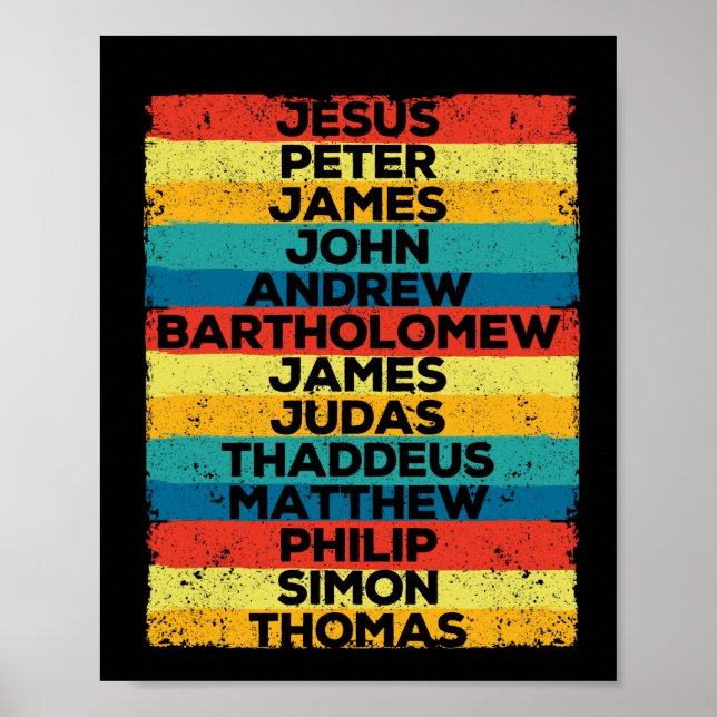 Jesus Christus 12 Apostel Jünger Weihnachten Poster (Vorne)