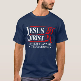 Jesus Christus 2024 Nur Jesus kann diese Nation Ge T-Shirt