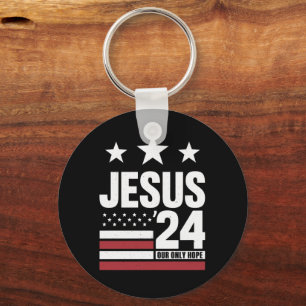 Jesus Christus 2024 Präsident USA Wahl Politik Schlüsselanhänger