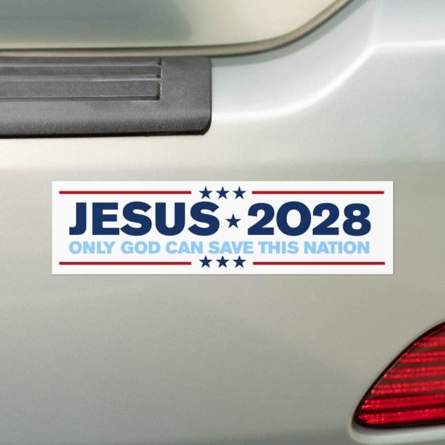 Jesus Christus 2028 Nur Gott kann diese Nation Ger Autoaufkleber (Auf Auto)