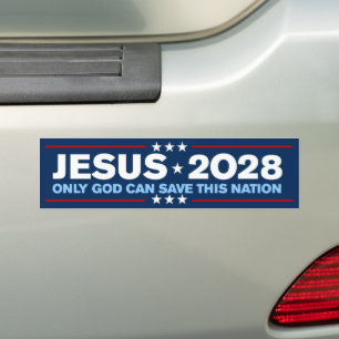 Jesus Christus 2028 Nur Gott kann diese Nation Ger Autoaufkleber