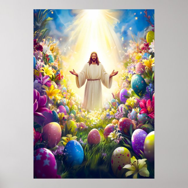 Jesus Christus Auferstehung Ostern Poster (Vorne)